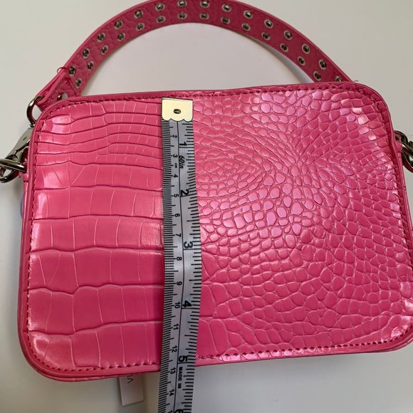 NWOT Urban Outfitters Pink Vegan Leather Mini Bag - Picture 2 of 10